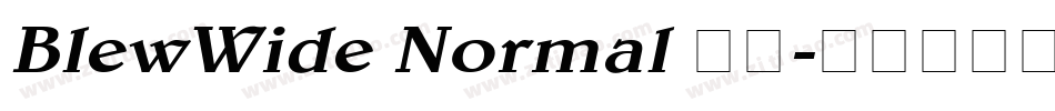 BlewWide Normal 字体字体转换